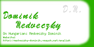 dominik medveczky business card